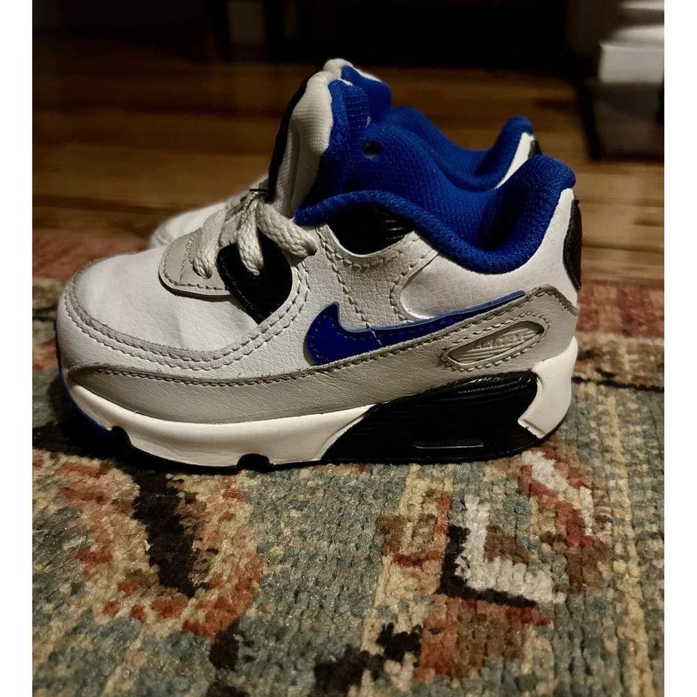 Baby Nike Air Max LTR Leather White Blue Athletic Sneakers Shoes Size 6 C